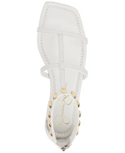 Jessica Simpson Women's Elusta Studded Gladiator Sandals In Bright White