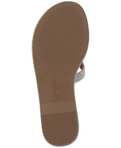 Jessica Simpson Women's Bria Rhinestone Slide Sandals In Silver Rhinestone