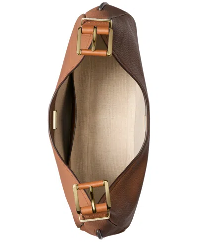 Michael Kors Nolita Large Leather Hobo Shoulder Bag In Luggage