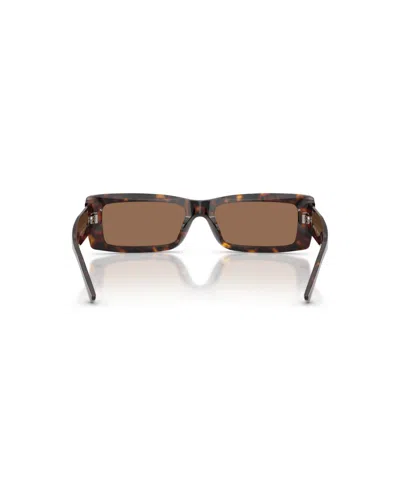 Jimmy Choo Lennon 54mm Polarized Rectangular Sunglasses In Havana