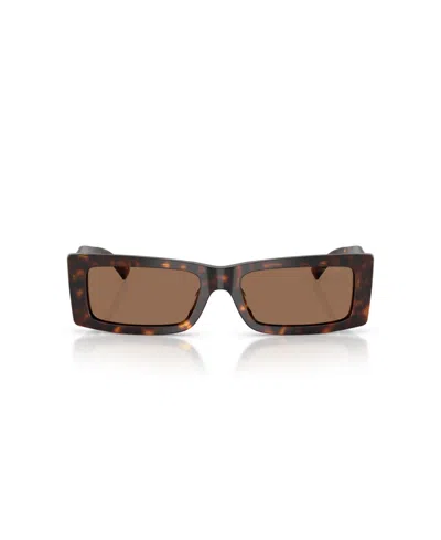 Jimmy Choo Lennon 54mm Polarized Rectangular Sunglasses In Havana