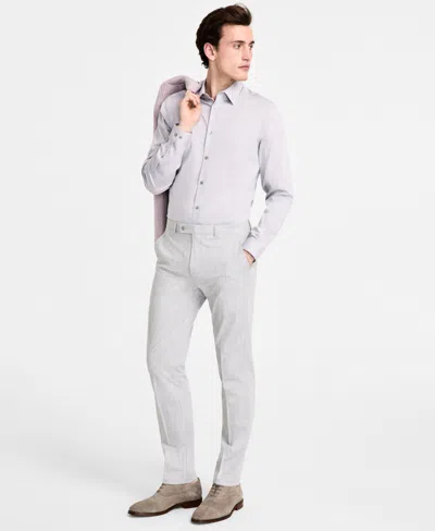 Calvin Klein Men's Slim-fit Dress Pants In Light Grey