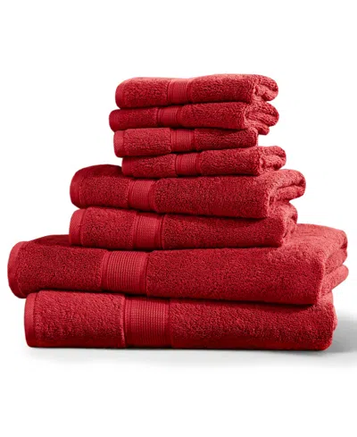 Madison Park Signature Luxury Zero Twist Cotton 8-pc. Bath Towel Set In Bright Red