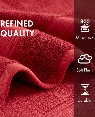 Madison Park Signature Luxury Zero Twist Cotton 8-pc. Bath Towel Set In Bright Red