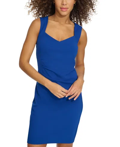 Siena Foiled Bandage Dress In Blue