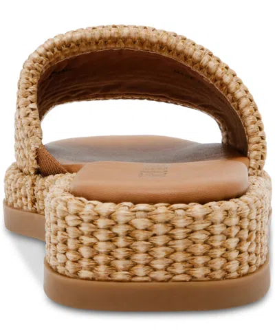 Steve Madden Boardwalk Slide Wonatural Raffia Slip-on Sandal Rhs5789 In Natural Raffia