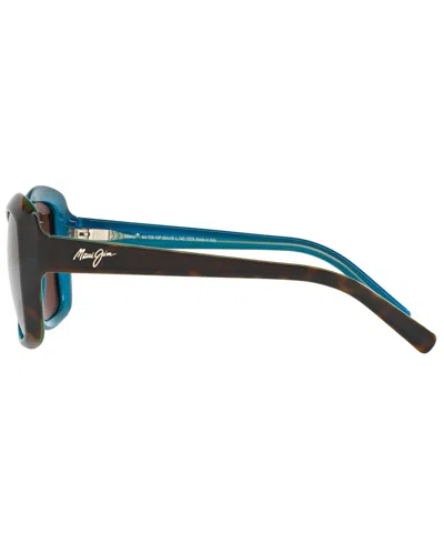 Maui Jim Orchid Polarized Sunglasses , 735 In Tortoise Blue,bronze Mirror Polar
