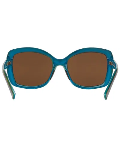 Maui Jim Orchid Polarized Sunglasses , 735 In Tortoise Blue,bronze Mirror Polar