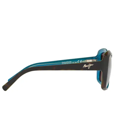 Maui Jim Orchid Polarized Sunglasses , 735 In Tortoise Blue,bronze Mirror Polar