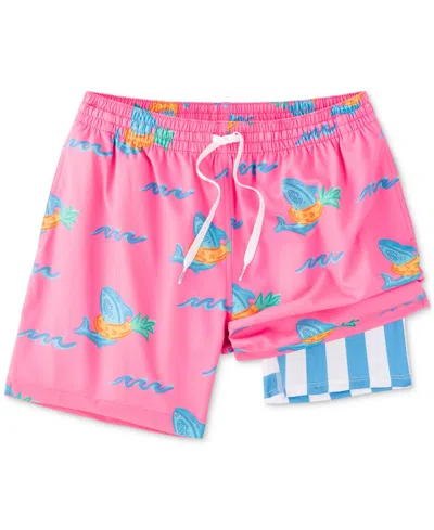 Chubbies Men's The Pineapple Floaters 5.5" Swimsuit In Pink