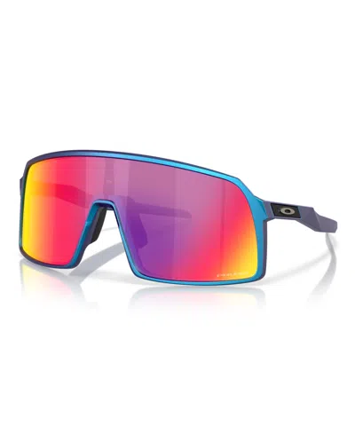 Oakley Shield-frame Sunglasses In Matte Cyan,blue Colorshift