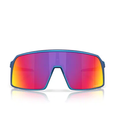 Oakley Shield-frame Sunglasses In Matte Cyan,blue Colorshift