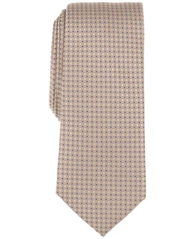 Alfani Men's Iseo Dot-pattern Tie, Exclusively At Macy's In Taupe