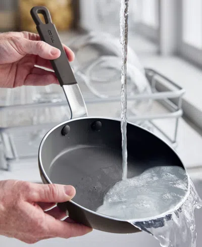 Greenpan X Bobby Flay Nonstick Stainless Steel 8" And 10" Frypan Set In Black