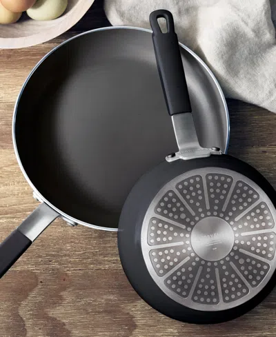 Greenpan X Bobby Flay Nonstick Stainless Steel 8" And 10" Frypan Set In Black