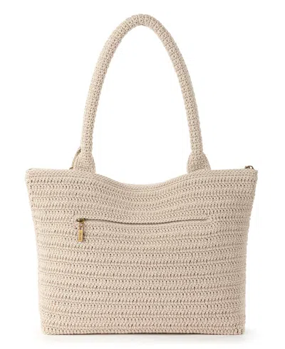 The Sak Classic Crochet Medium Tote Bag In Flower Ecru