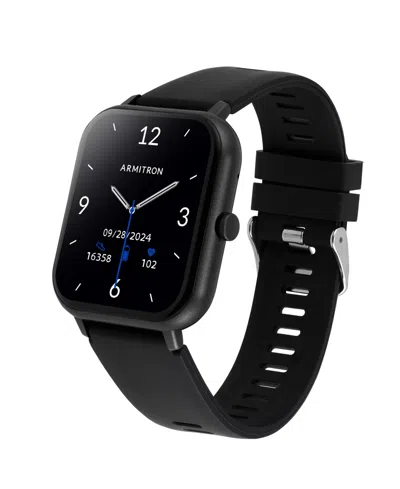 Armitron Connect Unisex Adult Chronograph Black Smart Watch 42-1017dgbk In Black