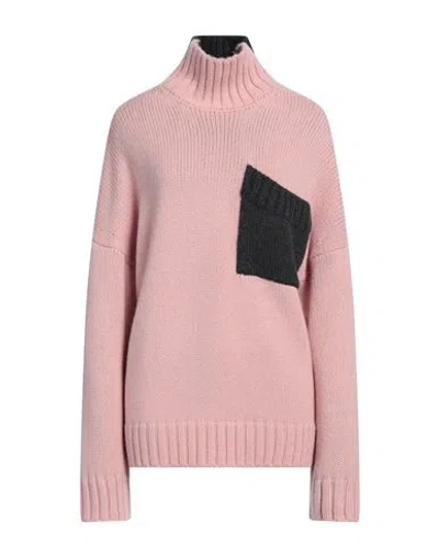 Jw Anderson Bicolor Patch Pocket Sweater In Pink