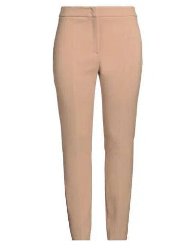 Peserico Woman Pants Camel Size 10 Polyester, Viscose, Cotton, Elastane In Beige