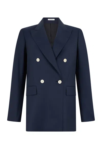 Boglioli Light Wool Honeycomb Maia Blazer In Blue