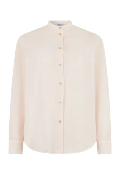 Boglioli Cotton Popeline Guru Shirt In Pastel Pink