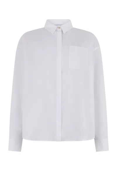 Boglioli Cotton Popeline Over Shirt In White
