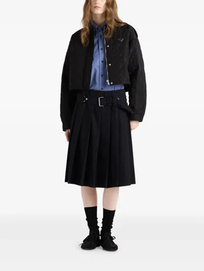 Prada Quilted Jacket In Black