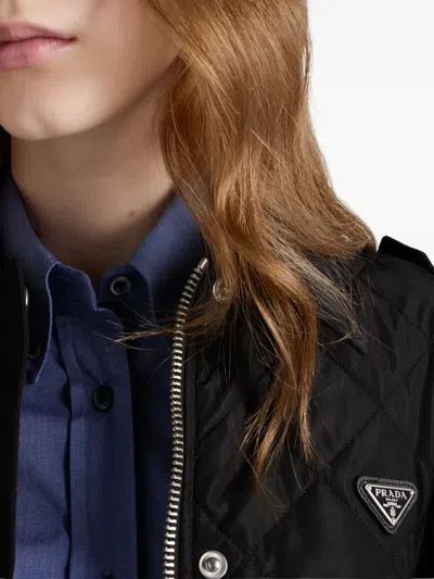 Prada Quilted Jacket In Black