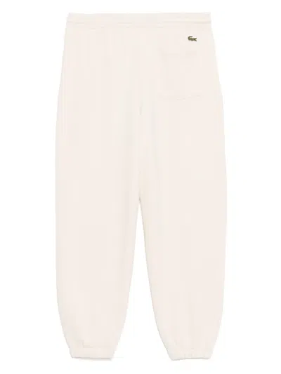 Lacoste Logo-print Sweatpants In Neutrals