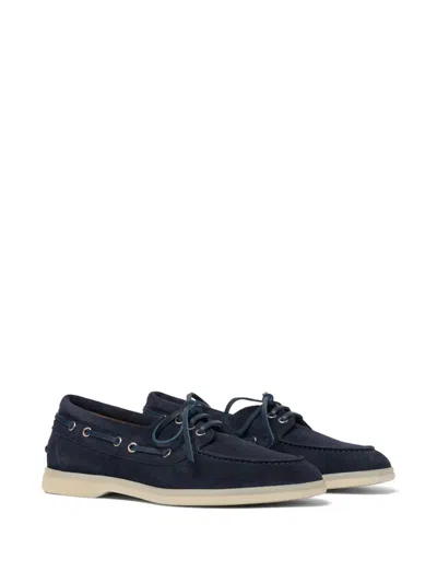 Scarosso Lia Boat Shoes In Black