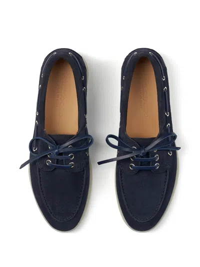 Scarosso Lia Boat Shoes In Black