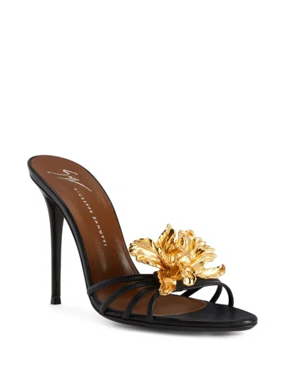 Giuseppe Zanotti 105mm Orchid Mules In Black