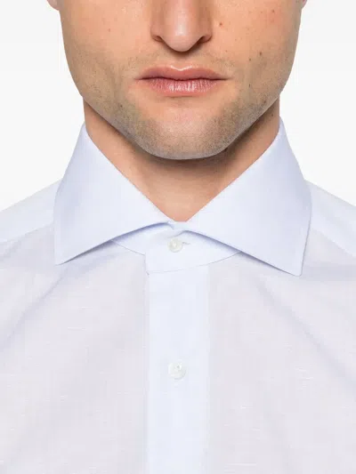 Barba Napoli Cotton Shirt In White