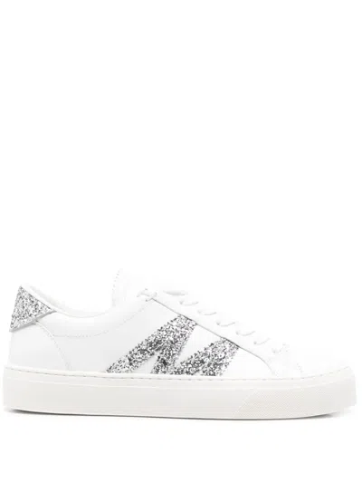 Moncler Monaco Bicolor Low-top Sneakers In White