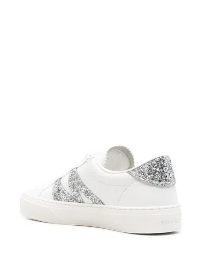 Moncler Monaco Bicolor Low-top Sneakers In White