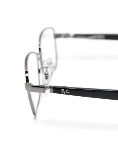 Ray Ban Square-frame Glasses In Silver