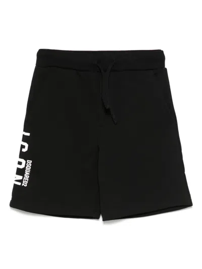 Dsquared2 Icon Logo Track Shorts In Black