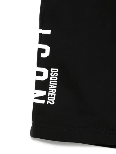 Dsquared2 Icon Logo Track Shorts In Black