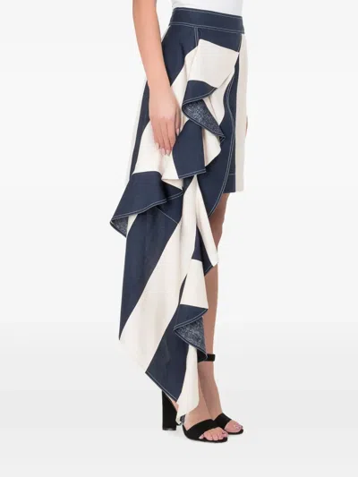 条纹迷你半身裙