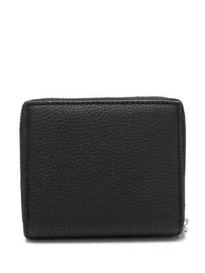 Michael Kors Logo-plaque Wallet In Black