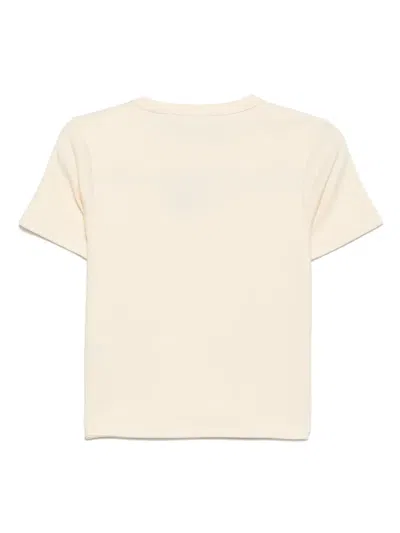 Chocoolate Logo-embroidered T-shirt In White