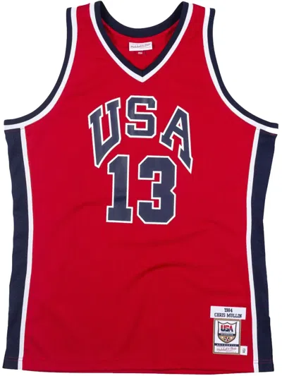 Mitchell & Ness 1984 Chris Mullin Usa Basketball "university Red" Authentic Jersey In Red