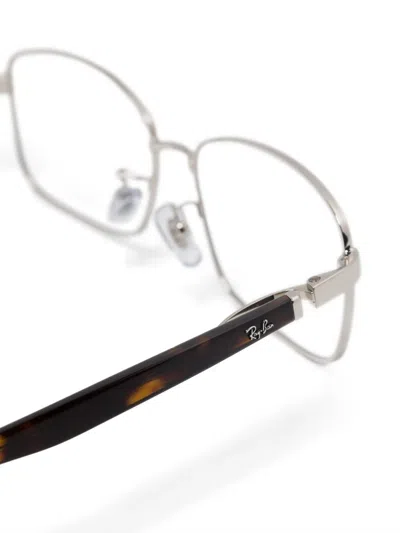 Ray Ban Square-frame Glasses In Silver