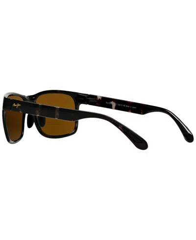 Maui Jim Red Sands Polarized Sunglasses , 423 In Tortoise Black,bronze Mirrored Polarized