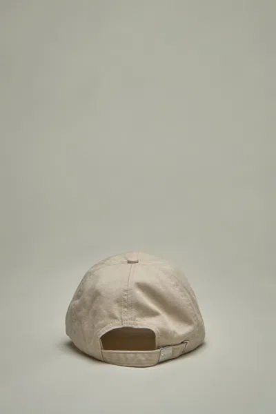 Ganni Patch Cap In Beige