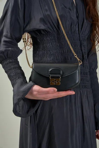 Ganni Apo-g Wallet On Chain In Black