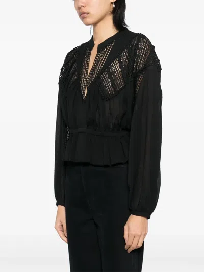Iro Rixi Blouse In Black Polyester In Black