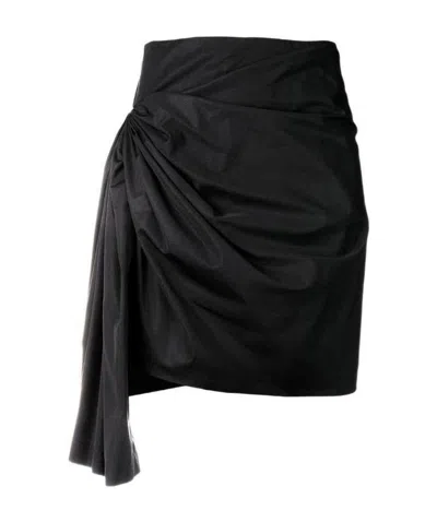 Givenchy Short Draped Skirt In Black