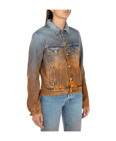 Off-white Degrade Denim Jacket In Blue
