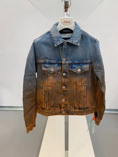 Off-white Degrade Denim Jacket In Blue
